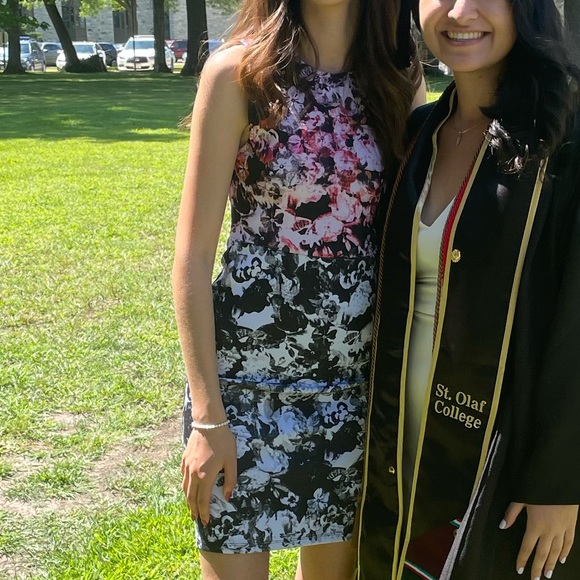 TOPSHOP Floral Color Block Bodycon Dress - Picture 10 of 10